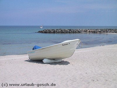 Boot am Strand
